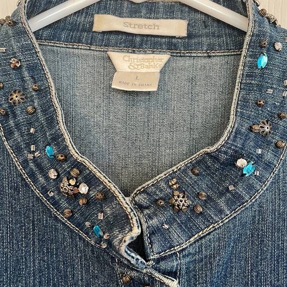 Christopher Banks Size Large Jeans Jacket - Picture 4 of 12